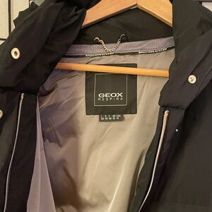 Geox Black Outerwear with Silver Accents